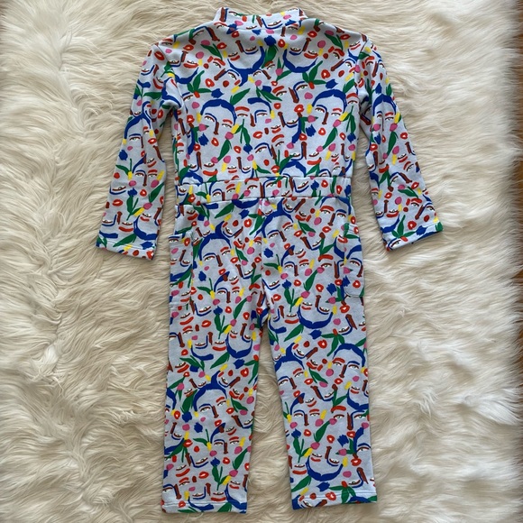 Nordstrom by Cristina Martinez Blue Face Print Jumpsuit - Picture 7 of 9